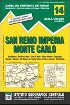 IGC Italien 1 : 50 000 Wanderkarte 14 San Remo, Imperia, Monte Carlo