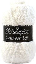 Scheepjes Sweetheart Soft 20 Wit. PAK MET 10 BOLLEN a 100 GRAM. KL.NUM. 7114.