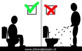 Goedfout sticker zittend plassen voor op wc, toilet of badkamer 10 st. (mat)