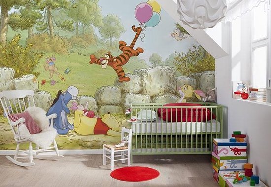 Fotobehang Papierbehang Winnie de Pooh Ballonnen - Behang Kinderkamer |  bol.com