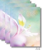 3x Dubbele A4 kaart met envelop - Sterkte - Formaat: 235 x 310 mm