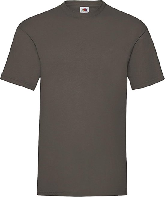 Fruit of the Loom - 5 stuks Valueweight T-shirts Ronde Hals - Chocolate - XL