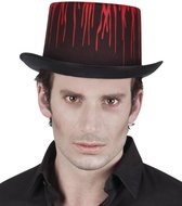 Halloween - Hoge halloween hoed met druipend bloed voor volwassenen
