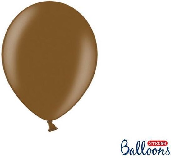 """Strong Ballonnen 23cm, Metallic chocolade bruin (1 zakje met 10 stuks)"""