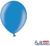 Mini Ballonnen 12cm, Metallic Cornflower blauw (1 zakje met 100 stuks)