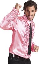 3 stuks: Party shirt - licht roze - Large - maat 50-52