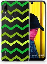Huawei P Smart 2019 Uniek TPU Hoesje Zigzag Groen