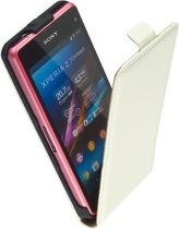 Lelycase Etui à rabat en cuir Etui pour téléphone Sony Xperia Z1 Compact Cream Blanc