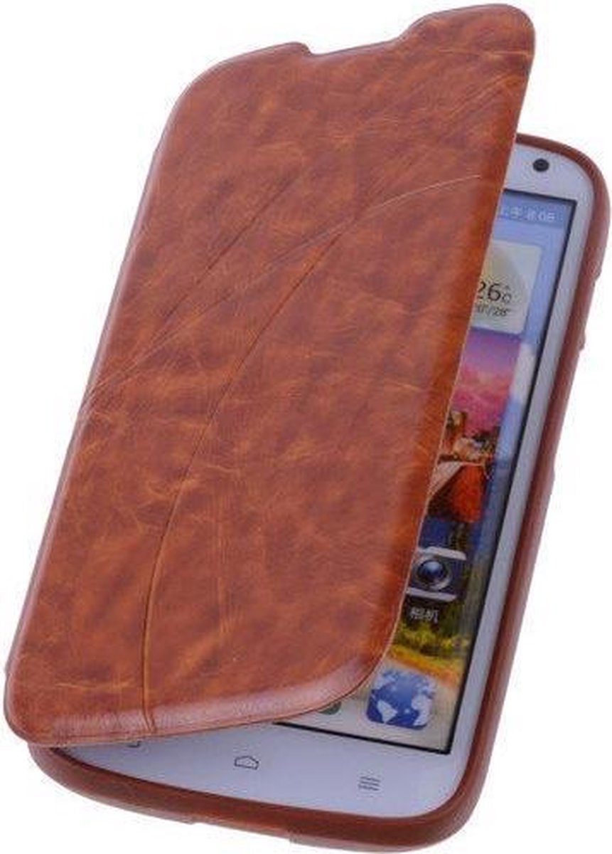 TPU Bruin Huawei Ascend G610 bookcase Lijn Motief Telefoonhoesje