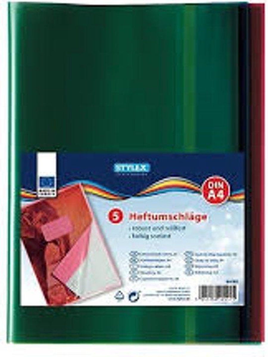 Schriftomslag A5 5st. assorti kleuren