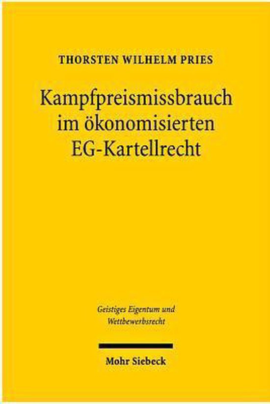 Kampfpreismissbrauch im ökonomisierten EG-Kartellrecht - cover