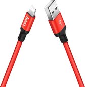 Hoco USB kabel naar Lightning rood - 1 m