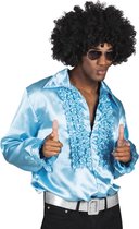 3 stuks: Party shirt - turquoise -  Medium - maat 46-48