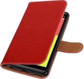 Rood Pull-Up PU booktype wallet hoesje voor LG V20