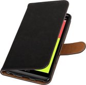 Zwart Pull-Up PU booktype wallet hoesje voor LG V20