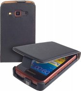 Lelycase Zwart Eco Leather Flip case Samsung Galaxy Xcase S5690 hoesje