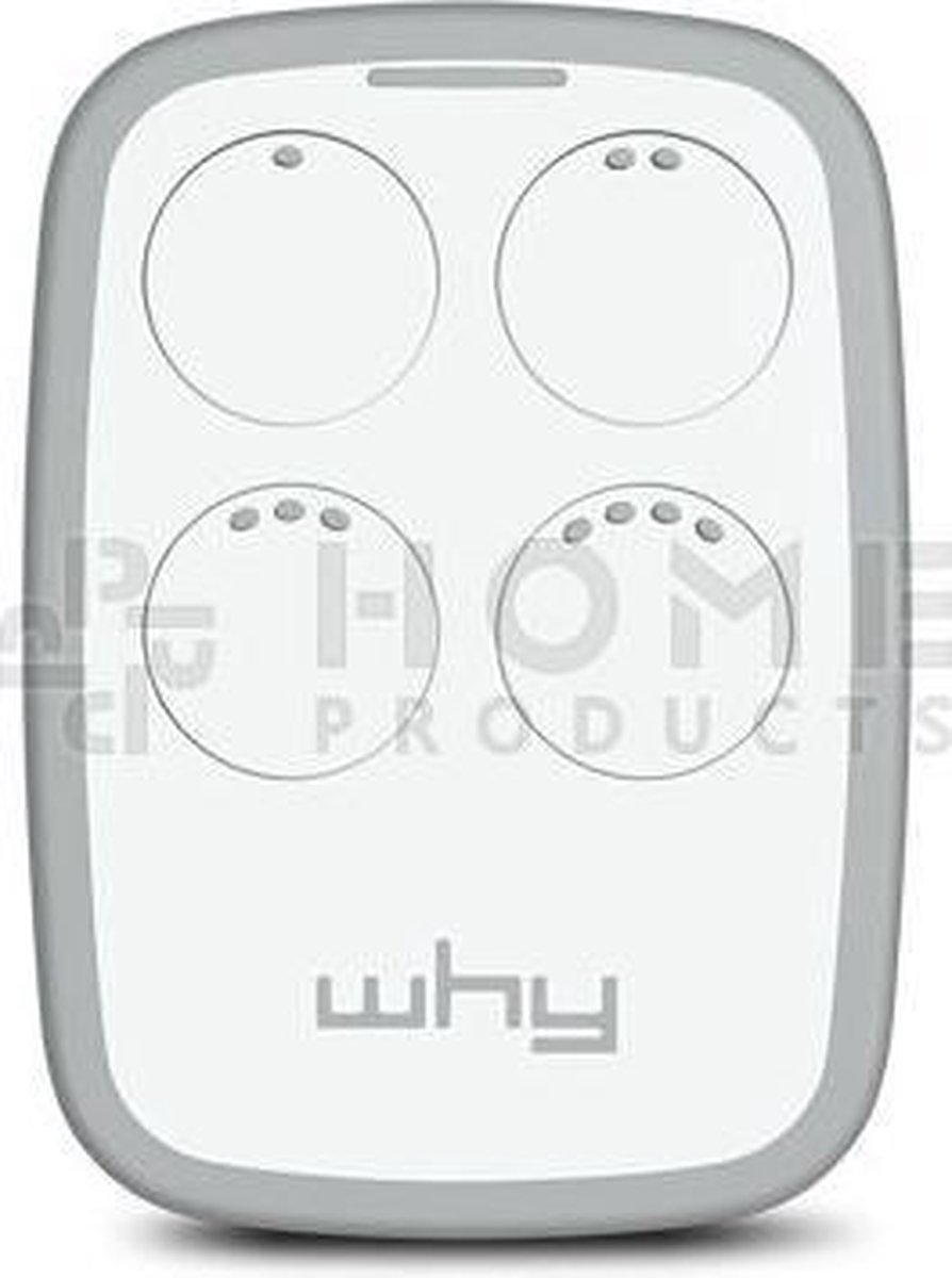Why Evo, 2nd generation, vervangende handzender, universele afstandsbediening, Magnolia White