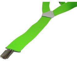 Veiligheid Bretel met Stevige Clip en Leren middenstuk van Renato Balestra® . Kleur Neon Groen