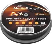 DVD+RW MediaRange 4x 10pcs Spindel