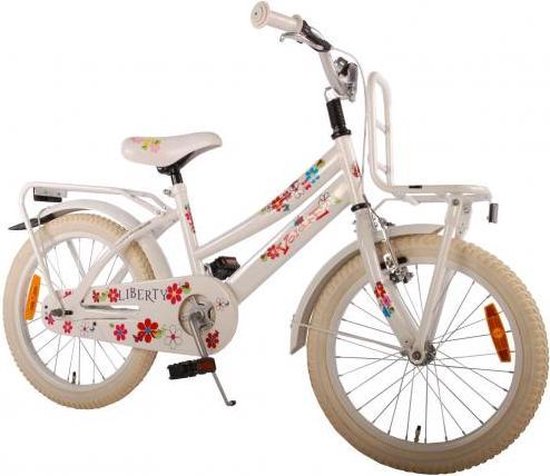Volare Liberty Urban Flowerie Wit 18 inch meisjesfiets | bol.com