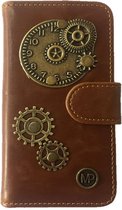 MP Case® PU Leder Mystiek design Bruin Hoesje voor Apple iPhone 6/6s (4.7) Time Figuur book case wallet case