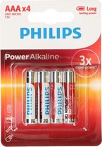 Philips 4 stuks AAA batterijen
