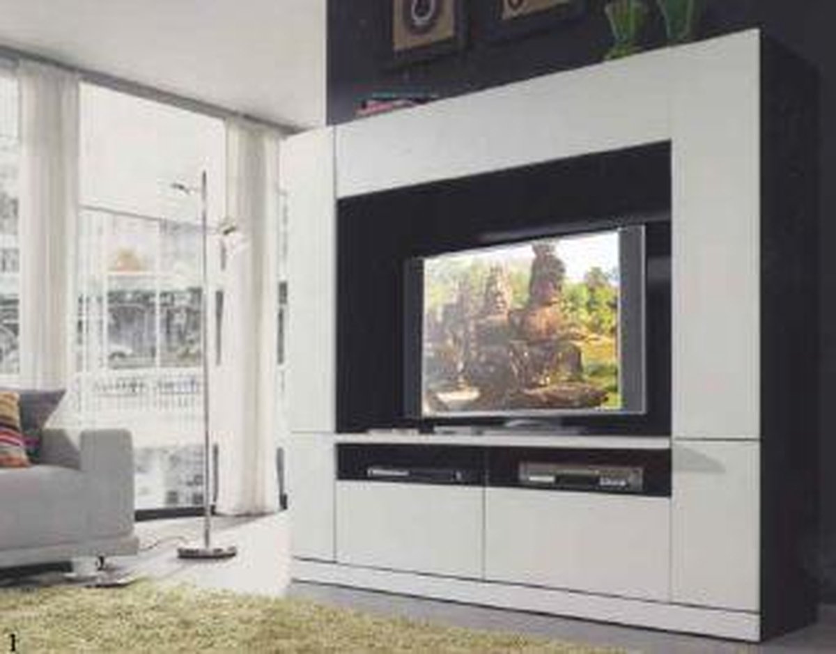 TV wand in wit hoogglans | bol.com