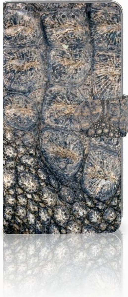 Apple iPhone Xs Max Telefoonhoesje met Pasjes Krokodillenprint