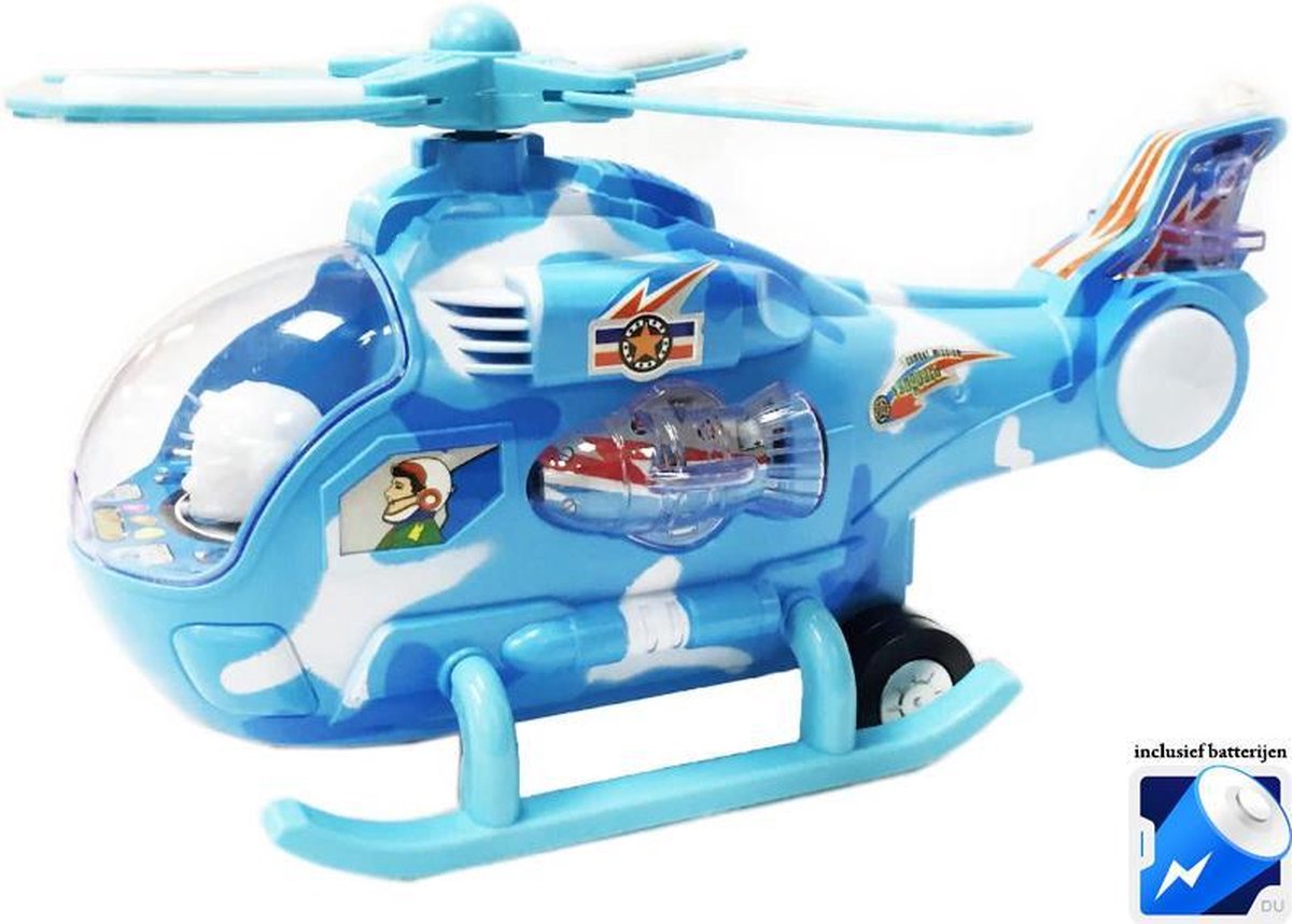 salade Wijzigingen van Veranderlijk Helikopter met Led lichtjes en geluid - speelgoed helikopter (incl.  batterijen) | bol.com