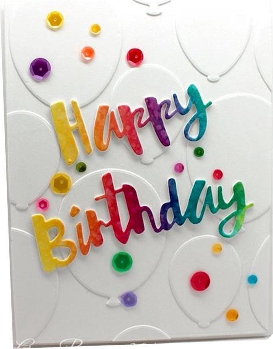 8 verjaardagsballonnen - Happy Birthday. Volgende dag geleverd