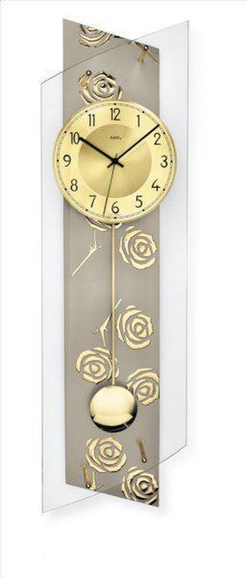 AMS 5223 - Horloge - Aluminium / Verre - 24x84 cm - Crème