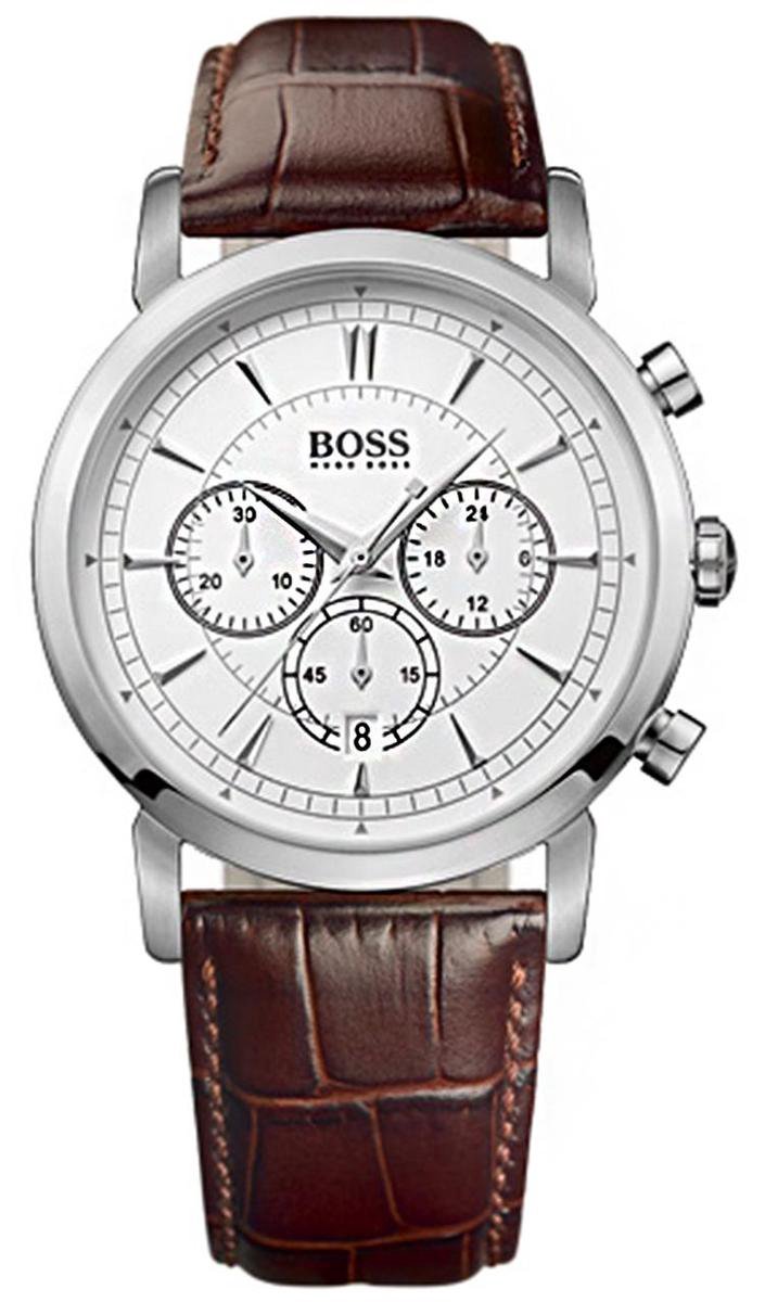 Hugo Boss HB1512871 Horloge - Leer - Bruin - 42 mm
