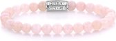 Rebel&Rose armband - Pink Rose - 6mm