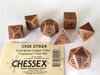 Afbeelding van het spelletje Chessex Solid Metal Copper Color polydice set