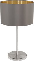 EGLO Maserlo - Lampe de table - 1 lumière - Ø230mm. - Nickel mat - Cappucino, Or