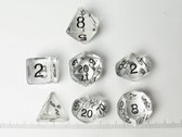 Koplow polydice set, kleurloos transparant