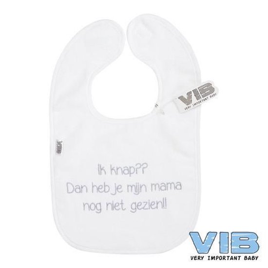 VIB® - Slabbetje Luxe velours - Ik knap ?? Dan heb je mijn mama nog niet gezien (Wit) - Babykleertjes - Slabbetjes - zwangerschap aankondiging - baby aankondiging van VIB® — afbeelding 3
