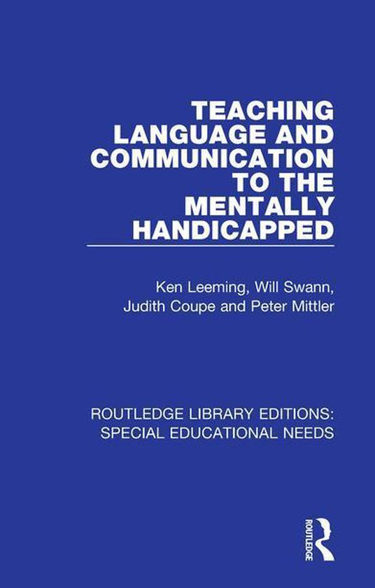 Routledge Library Editions: Special Educational Needs - Teac ... - cover