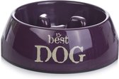 Beeztees Best Dog - Hondenvoerbak - Antischrok - Paars - 22x7,5 cm