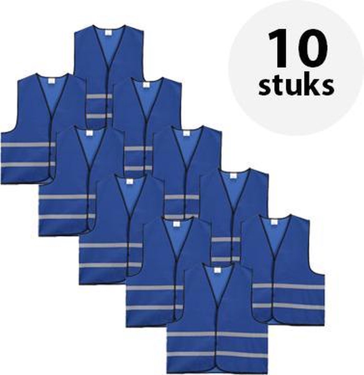 Veiligheidshesje - Veiligheidsvest - Kind - Blauw - 10 stuks