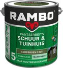 Rambo Pantserbeits Schuur & Tuinhuis Zijdeglans Dekkend - Makkelijk Verwerkbaar - Loofgroen - 2.5L