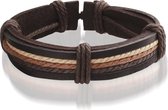 Montebello Armband Adoxa - Leer - Bruin - ∅20 - 23cm