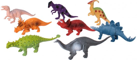 Lg-imports Speelfigurenset Dinosaurussen 8-delig