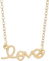 24/7 Jewelry Collection Love Ketting - Liefde - Goudkleurig