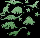 Glow In The Dark Dino / Dinosaurus / Dino's / Dinosauriërs / Dinosaurussen kinderkamer decoratie lichtknop nachtlampje muur sticker