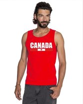 Rood Canada supporter singlet shirt/ tanktop heren XL