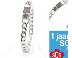 SOS  armband voor medische informatie – RVS – unieke QR code - EHBO + 1 jaar account (02.02)