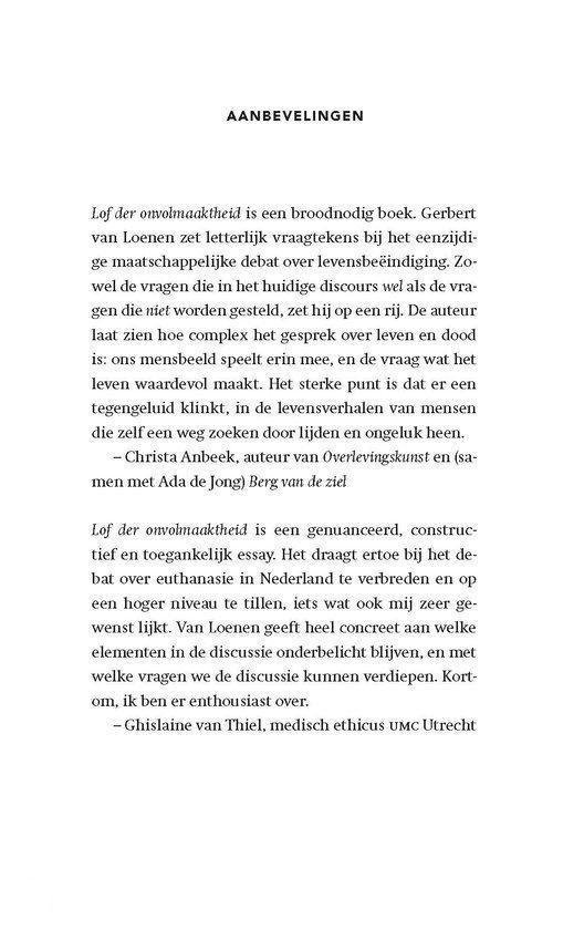 Lof der onvolmaaktheid