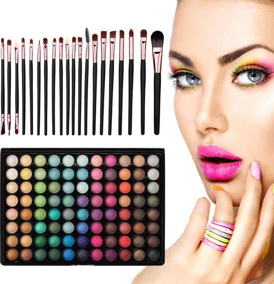 Evvie Ultimate Eyeshadow Kit - 20 delige make-up met 88 kleuren oogschaduw... | bol.com