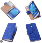 Bestcases Vintage Blauw Book Cover Samsung Galaxy S4 i9500